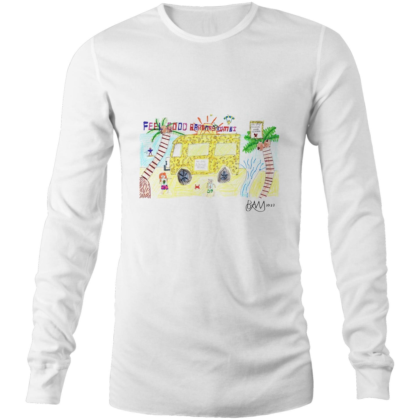 Feelgood Bananas Drawing Design - Mens Long Sleeve T-Shirt