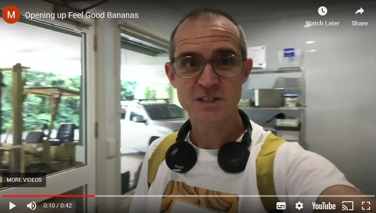Load video: Opening Up Feel Good Bananas Video Mission Beach